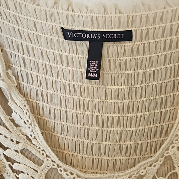 Victoria's Secret crochet chiffon boho blouse women's size medium - Picture 4 of 8